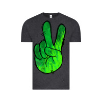 Vintage Black Green Peace Sign Vintage Tee - Jasminsmagicworld