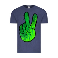 Vintage Denim Green Peace Sign Vintage Tee - Jasminsmagicworld