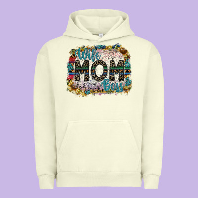 Wife Mom Boss Urban Hoodie Designed By Sublimationcraftshop