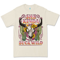 Bone she kinda buck wild with bull skull Premium Tee - NancyCooperArtShop