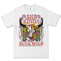 White she kinda buck wild with bull skull Premium Tee - NancyCooperArtShop