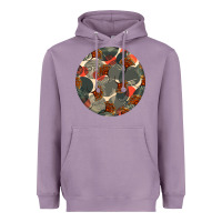 Lavender african fabric pattern round earrings 5 Heavyweight Hoodie - BundleAndBundleShop