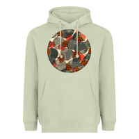 Matcha african fabric pattern round earrings 5 Heavyweight Hoodie - BundleAndBundleShop