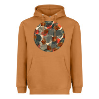 Meerkat african fabric pattern round earrings 5 Heavyweight Hoodie - BundleAndBundleShop