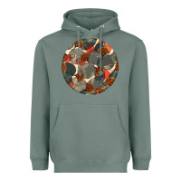 Sage african fabric pattern round earrings 5 Heavyweight Hoodie - BundleAndBundleShop