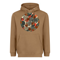 Toasted Coconut african fabric pattern round earrings 5 Heavyweight Hoodie - BundleAndBundleShop