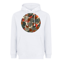 White african fabric pattern round earrings 5 Heavyweight Hoodie - BundleAndBundleShop