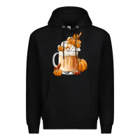Black Fall Coffee Premium Hoodie - FaDigitalArtStudio