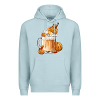 Blue Mist Fall Coffee Premium Hoodie - FaDigitalArtStudio