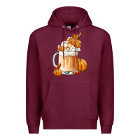 Burgundy Fall Coffee Premium Hoodie - FaDigitalArtStudio