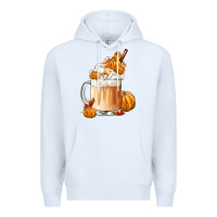 White Fall Coffee Premium Hoodie - FaDigitalArtStudio