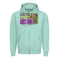 Seafoam Come at me breaux Zipper Hoodie - FaDigitalArtStudio