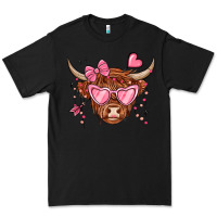 Black valentines day long haired cow Premium Tee - MaliasSmallBusiness