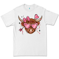 White valentines day long haired cow Premium Tee - MaliasSmallBusiness