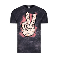 Cloud Black Floral Peace Sign Vintage Tee - Jasminsmagicworld