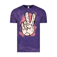Cloud Purple Floral Peace Sign Vintage Tee - Jasminsmagicworld