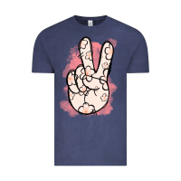 Vintage Denim Floral Peace Sign Vintage Tee - Jasminsmagicworld