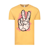 Vintage Mustard Floral Peace Sign Vintage Tee - Jasminsmagicworld