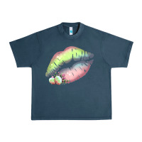 Midnight Navy Pastel Color Easter Lips Urban Heavy Tee - Bettercallsaul