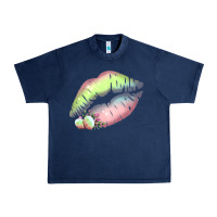 Navy Pastel Color Easter Lips Urban Heavy Tee - Bettercallsaul