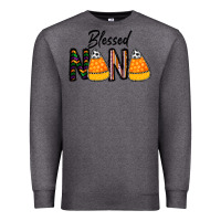 Charcoal Heather Blessed nana Premium Sweatshirt - CowhideDigitalArt