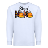 White Blessed nana Premium Sweatshirt - CowhideDigitalArt