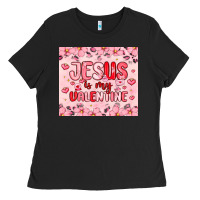 Black jesus is my valentine Ladies Tee - MaliasSmallBusiness