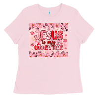 Bubblegum Pink jesus is my valentine Ladies Tee - MaliasSmallBusiness