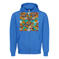 True Royal chicken with eggs and sunflowers seamles pattern Zipper Hoodie - FaDigitalArtStudio