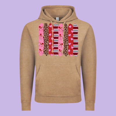 Valentine's Day Brushstrokes Vintage Hoodie Designed By Ranaportraitstore