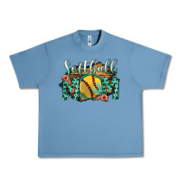 Pebble Blue Softball Mom Urban Heavy Tee - Bettercallsaul