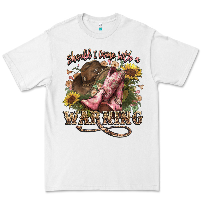 Shouldve Come With A Warning Boots  Cowboy Premium Tee by NancyCooperArtShop | Teevron