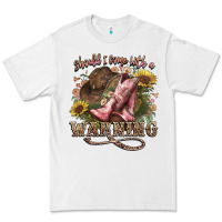 White shouldve come with a warning boots  cowboy Premium Tee - NancyCooperArtShop