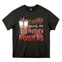 Asphalt coffee gives me mother powers Heavy Core Tee - MaliasSmallBusiness