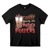 Black coffee gives me mother powers Heavy Core Tee - MaliasSmallBusiness