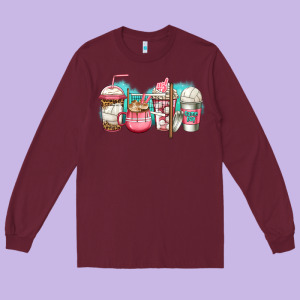Volleyball Coffee Long Sleeve Tee Designed By Jasminsmagicworld