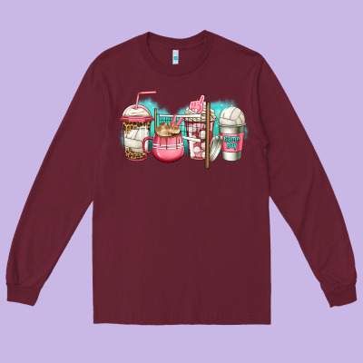 Volleyball Coffee Long Sleeve Tee Designed By Jasminsmagicworld