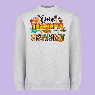 One Thankful Grammy Heavyweight Sweatshirt Designed By Cowgirlartshop
