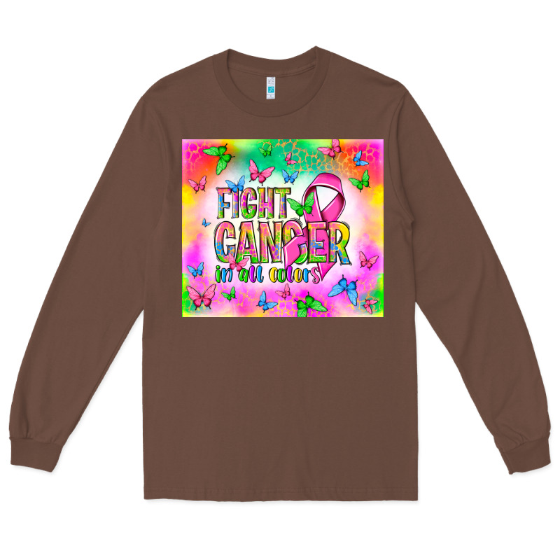 Fight Cancer In All Colors Long Sleeve Tee by NancyCooperArtShop | Teevron