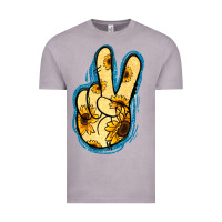 Vintage Zinc Yellow Glitter Sunflower Peace Sign Vintage Tee - Jasminsmagicworld