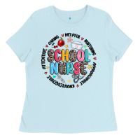 Baby Blue school nurse Ladies Tee - MaliasSmallBusiness