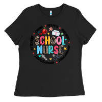 Black school nurse Ladies Tee - MaliasSmallBusiness