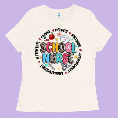 School Nurse Ladies Tee Designed By Maliassmallbusiness