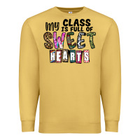 Antique Gold my class ısfull of sweet hearts Premium Sweatshirt - CowhideDigitalArt