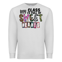 Dove Grey my class ısfull of sweet hearts Premium Sweatshirt - CowhideDigitalArt