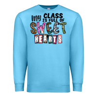 Ocean Blue my class ısfull of sweet hearts Premium Sweatshirt - CowhideDigitalArt