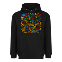 Black african geometric seamless pattern Heavyweight Hoodie - BundleAndBundleShop