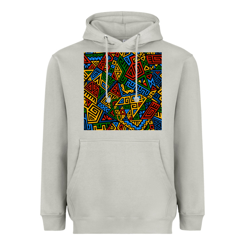 African Geometric Seamless Pattern Heavyweight Hoodie by BundleAndBundleShop | Teevron