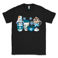 Black Winter Coffee Cups Classic Tee - Artiststas