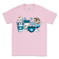 Bubblegum Pink Winter Coffee Cups Classic Tee - Artiststas